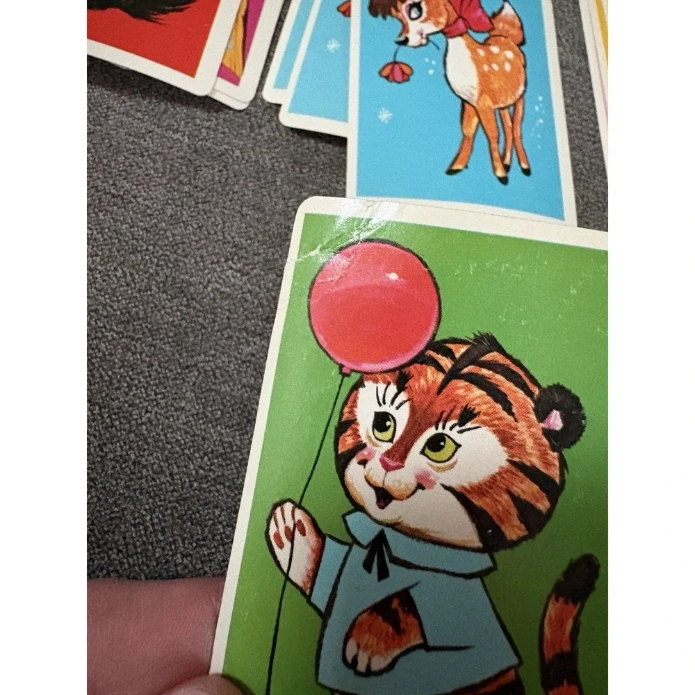 Vintage‎ Golden Snap Collectible Animals 45-Card Deck Game with Case - Purple